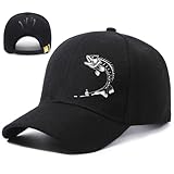 Baseball Hats for Men Baseball Cap Fishing Fish Mens Hat Cotton Snapback Hats for Men Black Fitted Trucker Dad Hat Mens Outdoor Summer Sun Cap Flat Bill Hat Running Golf Caps Accessories Gifts