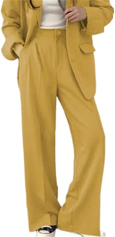 Women's Straight Wide Leg Pants Slimming Suit Loose Long Trousers for Women