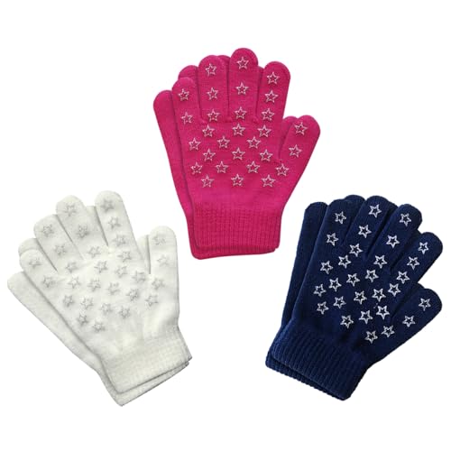 Evridwear Boys Girls Magic Stretch Gripper Gloves 3 Pair