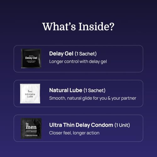 Image of ForMen One Time Pack - Ultra-Thin Condom, Topical Gel & Lube Sachets | Pocket-Sized compact kit (Set of 3)
