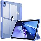 Fintie (フィンティー) ハイブリッド スリムケース iPad (A16) 第11世代 11インチ(2025)、iPad 第10世代 10.9インチ(2022)用 - 耐衝撃カバー クリア透明バックシェル&ペンシルホルダー、ウルトラマリン