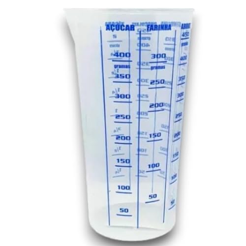 Kit Duplo Com 2 Copos Plástico Com Medidor Dosador Receitas Graduado Capacidade 570 Ml Trasnsparente