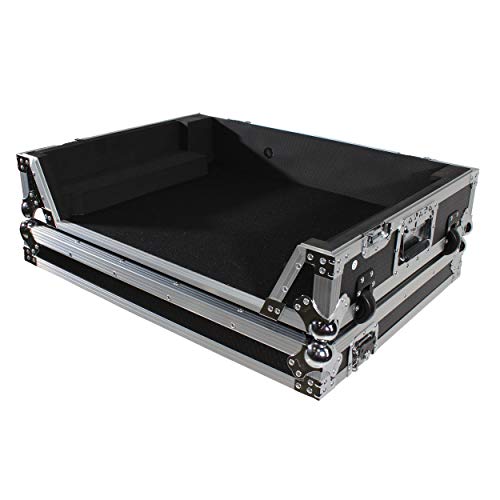 Prox Flight Case For Denon Prime 4 Standalone Dj System With Wheels - Silver On Black Design - Xs-Prime4W #TOP3