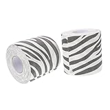 Gatuida 2 Stück Toilettenpapier Touch und Zebra motiv Weiches Strapazierfähiges Klopapier für Badezimmerdeko Originelles Design für Täglichen Gebrauch im Haushalt