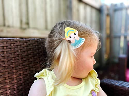 Hairpins Little Girls Hair Clips Knitted Wool Princess Hair Clips Hairpins For Toddler Girls Hair Accesories For Little Girls Braid/Bun/Ponytail Girls Hair Clips Set Stocking Stuffers 5Pcs #TOP2