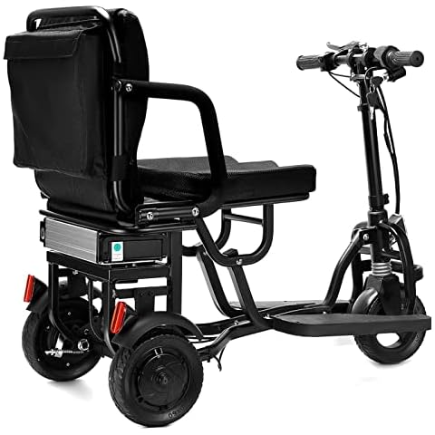 Broobey Compact Travel Power Scooter, 3 Wheel Mobility Scooters for Seniors Foldable, Power Scooters for Adults Mobility 120KG, 12 Miles Long Range Electric Powered Wheelchair Device Cover