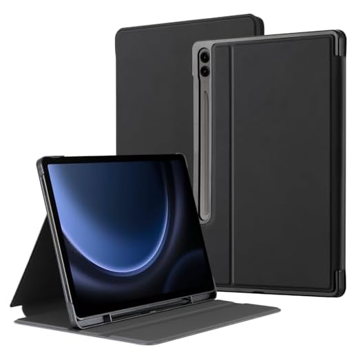 Cobak Case for Samsung Galaxy Tab S9 FE Plus / S9 FE Plus 12.4 Inch 2023 with S Pen Holder, Slim, Multi Viewing Angles, Shockproof Smart Folio Cover with Auto Sleep/Wake Feature, Black