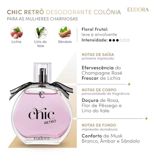 Eudora Chic Retrô Colônia Desodorante 95ml glide