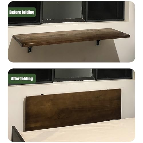 Table murale pliante bois massif : la solution pour petits espaces encombrés - 6