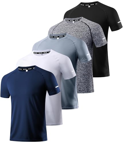 Image of Boyzn 1 or 3 Pack Men's Workout Running Shirts, Dry Fit Moisture Wicking T-Shirts, Sports Gym Athletic Short Sleeve Shirts