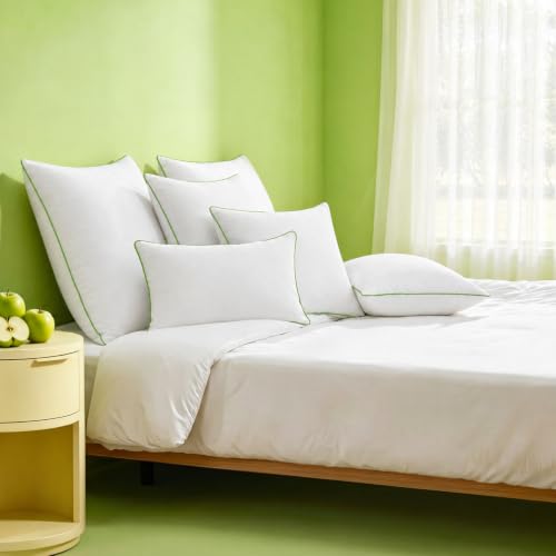 Ashler 16x16 Pillows Insert (Set of 2) - Throw Pillow Inserts with 100% Cotton Cover - 16 Inch Square Interior Sofa Stuffer Pillow Inserts -Decorative White Couch Pillow by Ashler Home Deco - Used condition - Image 7