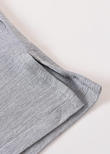 Esenchel Women's Plus Size Capri Pajama Pants Bamboo Rayon Sleep Capris 4X Light Gray #TOP5