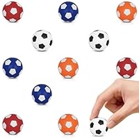 Leyrens 12 Stück Tischfußball Kickerbälle 32mm, Tischfussball Bälle Ersatzbälle, Vielfarbigkeit und langlebig, Mini Tischkicker bälle Fußballspiel, Zubehör für Kickertische und Tischfußballspiele