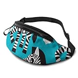 ▶ Cremallera ALALAL Riñonera Sport Cartoon Cute Zebra Girl Riñonera con Conector para Auriculares y Correas Ajustables Riñonera para Viajes para Viajes Deportes Senderismo