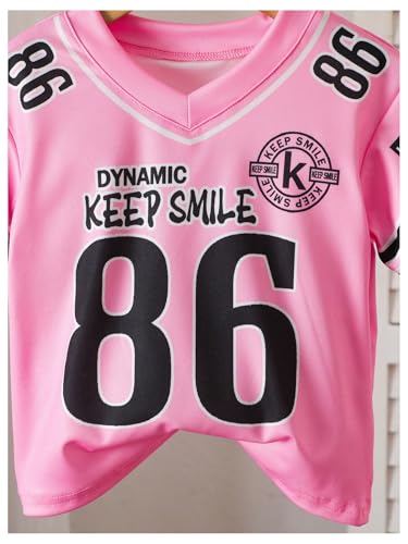 SHENHE Toddler Girl's Jersey Shirt Cute Graphic Number Print Short Sleeve Preppy Sports Football Tshirt Tops4