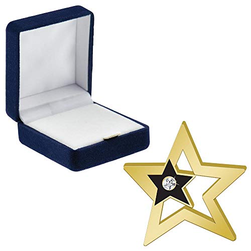 Crown Awards Twinkle Star Pins, Twinkle Star Pin with Blue Velvet Presentation Case, 20 Pack, Prime