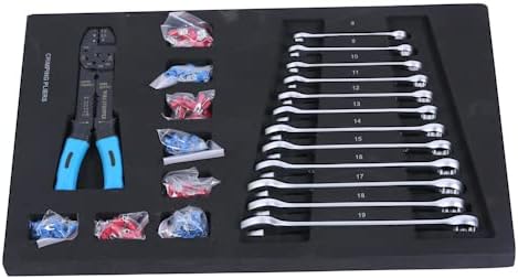 Miniatura 6 de TIOPLY Caja de herramientas que incluye 238 piezas de kit de herramientas mecánicas, caja de herramientas de alta capacidad de 4 cajones,