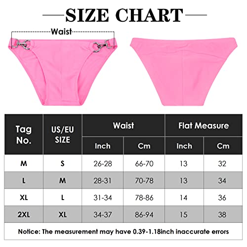 Men's Bikini Briefs Solid Color Hot Thong Underwear Sexy Summer Bathing Panties Underwear Swimwear Swimsuit Bathing Suit Pink Xl #TOP5