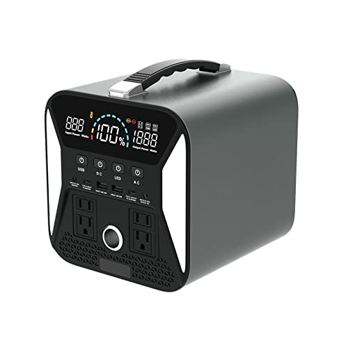 PROPFE 300W 12V Portable Lithium Battery Power Station Alimentation De Stockage D'énergie Batterie De Camping Générateur Solaire 220V Électronique (Color : 300W Power Station, Size : UK)