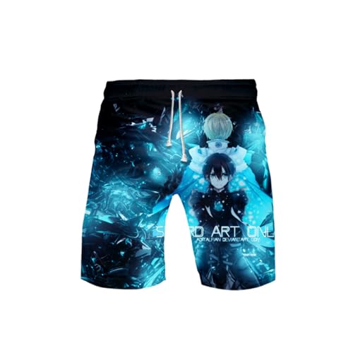 ISaikoy Anime Sword Art Online 3D Printed Beach Shorts Swim Trunks Summer Boardshorts Jersey Short Pants