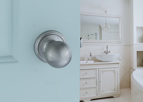 Copper Creek Bk2020Ss Ball Door Knob, Passage Function, 1 Pack, In Satin Stainless #TOP4