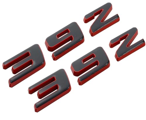 Image of Pair Set 392 Front Right Door Side Badge Nameplates Emblem Self-Adhesive Decals Sticker (Red Black)