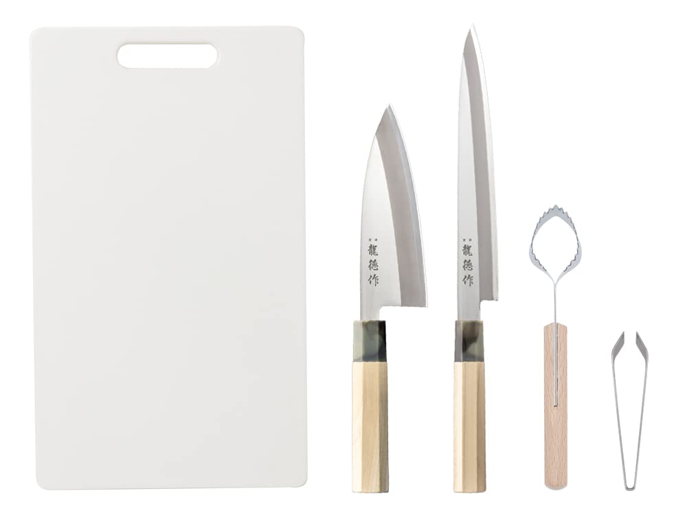 Amazon | お魚が捌ける料理道具5点セット 龍徳 Light（出刃包丁
