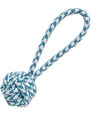 Arquivet Nodo con maniglia blu 20 cm per cani - Massaggiagengive e corde per cani adulti e cuccioli, giocattoli canini resistenti per cani di grandi dimensioni