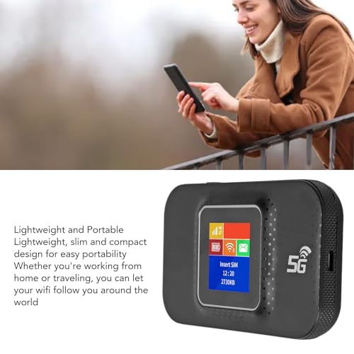 Image of EBTOOLS Mobile Hotspot, 4G LTE Mobile Hotspot with SIM Card Slot, Up to 10 Users, Network Router, Portable Router for Phone Tablet Laptop (Black)
