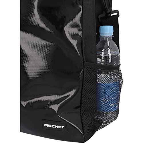 FISCHER Fahrrad Gepäckträgertasche Kurier, Fahrradtasche, Umhängetasche, Reflektor, 18 Liter, wasserabweisend, schwarz
