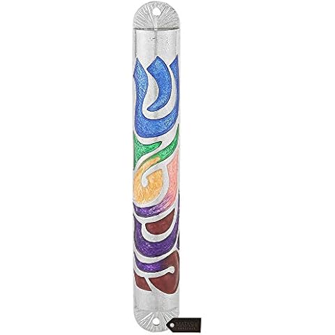 Matashi Hand Painted Mezuzah Cover
