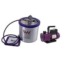 BVV 3 Gallon Aluminum Vacuum Chamber and Pump Kit-4CFM Two Stage Pump