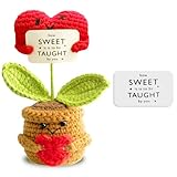 CARxlythic Geschenke für Frauen Gehäkelte Herz Deko Geburtstagsgeschenk für Frauen Kleines Glücksbringer Beste Freundin Gute Besserung Geschenke Pocket Hug Mutmacher Geschenk Valentinstag Muttertag