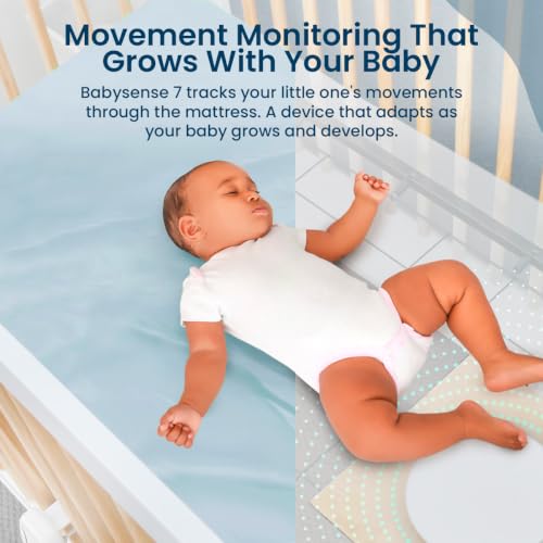 Image of Babysense 7 Baby Sleep Movement Monitor for Newborn and Infants, No WiFi, Non Wearable, Non Contact Monitor with 2 Under-Mattress Sensors for Full Crib Coverage