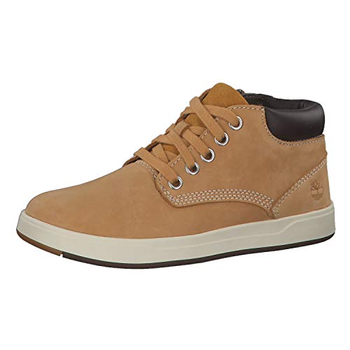Timberland Davis Square Leather Chukka (Youth), Botas Unisex Adulto, Amarillo Wheat Nubuck, 47.5 EU