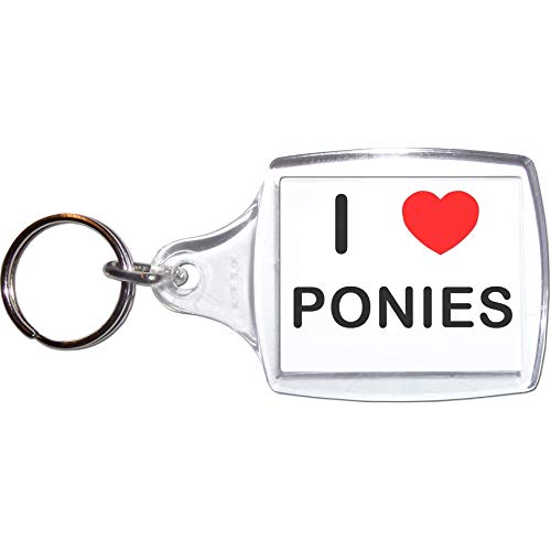 La Mejor comparativa de Poni juguete los más recomendados. 29 Llavero de plástico transparente con texto 'I Love Ponies', Clear Plastic, M