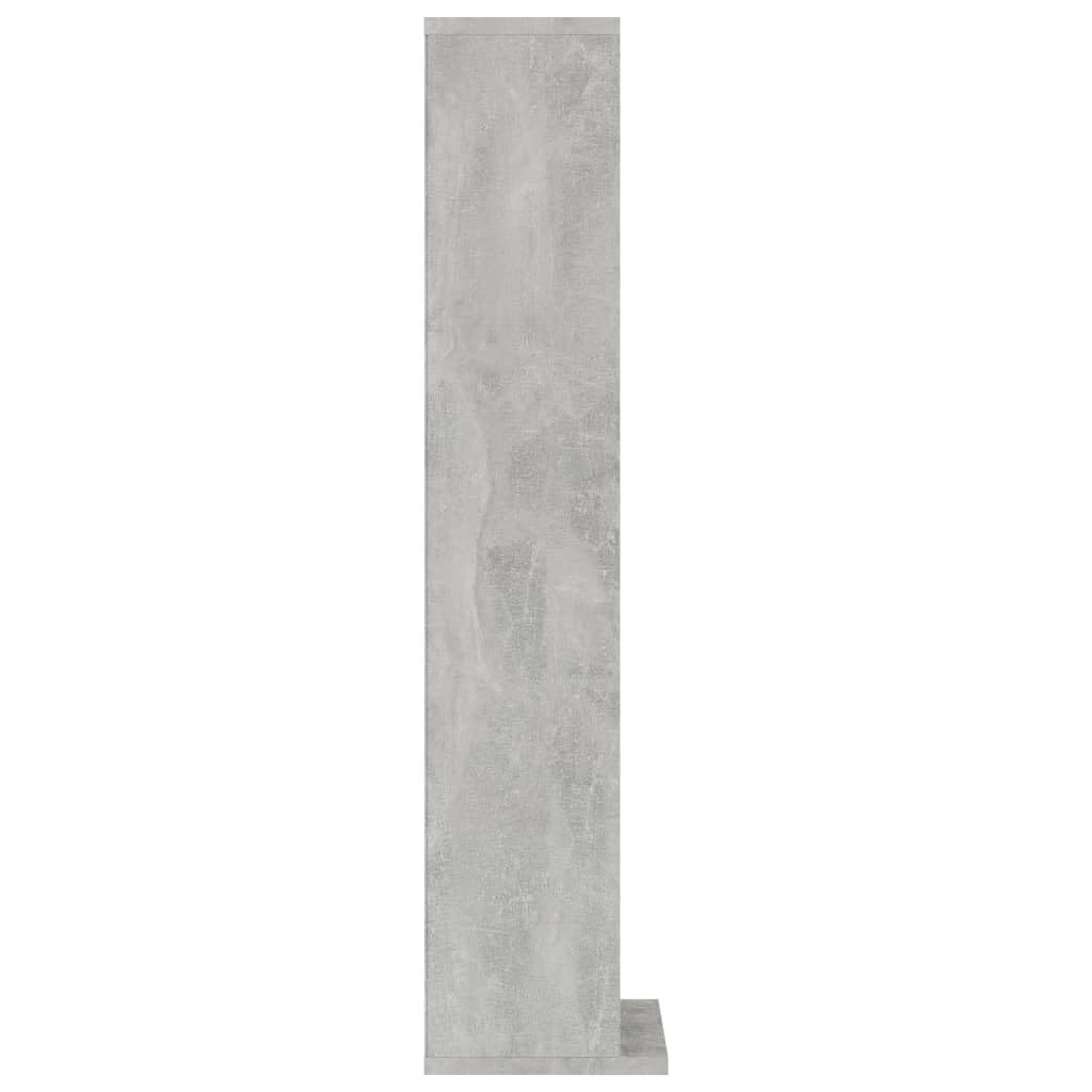 Mobile Porta CD a Colonna in Legno Multistrato - Grigio Cemento 21x20x88 cm - Libreria