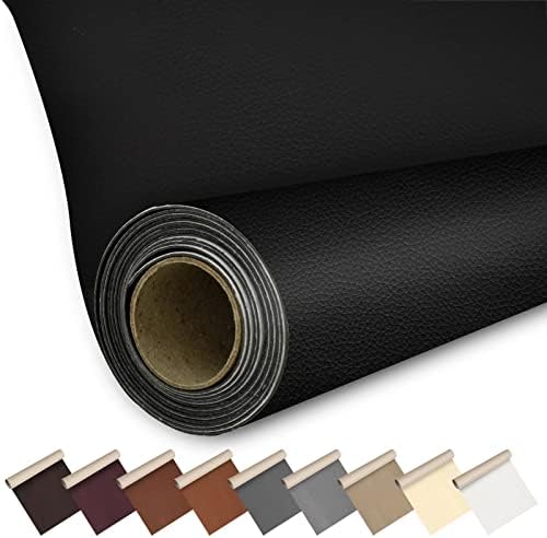 LOGIANIS Leather Repair Patch for Couches 15.7 * 48inch Large Self-Adhesive Leather Repair Tape Patches kit for Couch Car Seats Sofa Furniture Vinyl Chair Fabric Fix Tear (Black,15.7×48 inch)
