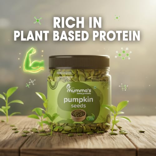 Image of MUMMA'S HOME GRAMITY Premium Raw Pumpkin Seeds 500g | Protein-Rich Seeds for Eating | Natural Healthy Snack | Source of Fiber & Nutrients | Raw Pumpkin Kernels for Salads, Smoothies & Daily Diet