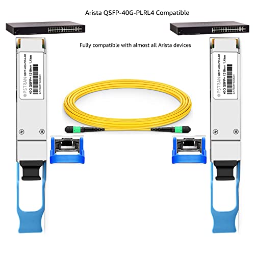 Image of 40GBASE-PIR4 QSFP+ Optical Transceiver Module Compatible with Arista QSFP-40G-PLRL4 40G PLRL4 1310nm 1.4km MTP /MPO SMF DDM