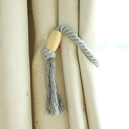 Alzapaños magnéticos para cortinas en color verde con cuerda de algodón, pack de 2 unidades 3