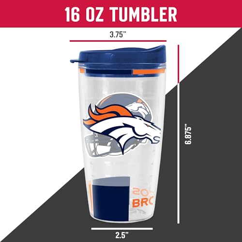 Image of Rico Industries NFL Football Double Wall Classic 16oz Or 20oz Tritan Tumbler W Lid