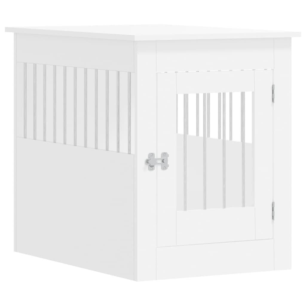 Générique Meuble de Cage pour Chien Blanc en Bois d'Ingénierie 55x80x68 cm, Articles pour Animaux de Compagnie, Accessoires, Niche 28.04 kg, 838323