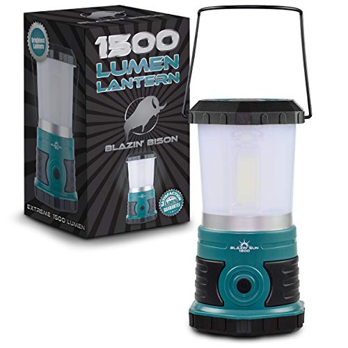 Blazin' Sun 1500 Lumen | Led Lanterns Battery Operated | Hurricane, Emergency, Storm, Power Outage Light | 200 Hour Runtime (Teal) - Thumbnail 3