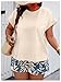 SOLY HUX Women's Plus Size 2 Piece Outfits Summer Printed Short Sleeve Blouse Tops and Shorts Set Apricot Tropical Large Plus