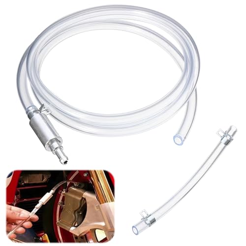 Kit Purgador de Travão para Motocicleta y Bicicleta, Mangueira de Purga Frenos Herramienta de Mantenimiento con Tubo Flexible y Cuerpo de Aluminio, Resistente a Corrosión, Fácil Instalación y Uso