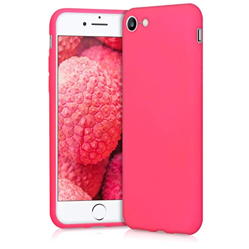kwmobile Custodia Compatibile con Apple iPhone SE (2020/2022) / 8/7 Cover - Back Case per Smartphone in Silicone TPU - Protezione Gommata - rosa shocking
