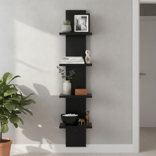 Image of FURNEASER Wall Shelves for Living Room, Hanging Decoration & Corner Display Shelf, Modern & Stylish Bookcase Bookshelf for Home Office Wall Decoration (CLS2)
