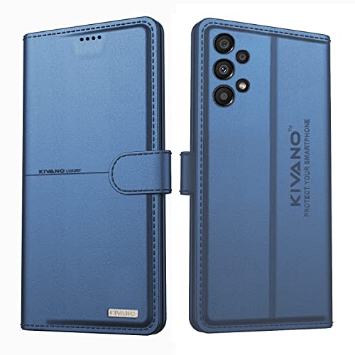 Image of KIVANO Samsung Galaxy A33 5G Flip Cover | Leather Finish | Inside Pockets & Inbuilt Stand | Shockproof Wallet Style Magnetic Closure Back Cover Case