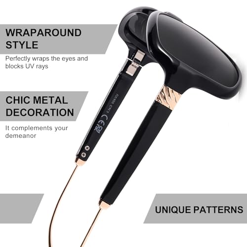 LVIOE Polarized Oval Sunglasses for Womens Trendy Retro Oversized Shades with UV400 Protectionfor Outdoor S815824